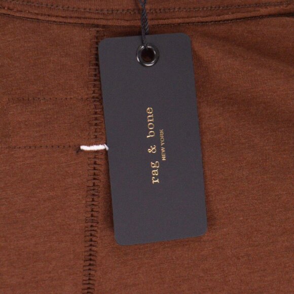NEW rag & bone Mens Tee Shirt Medium Brown Short Sleeved Cotton Blend $98 - Picture 3 of 6